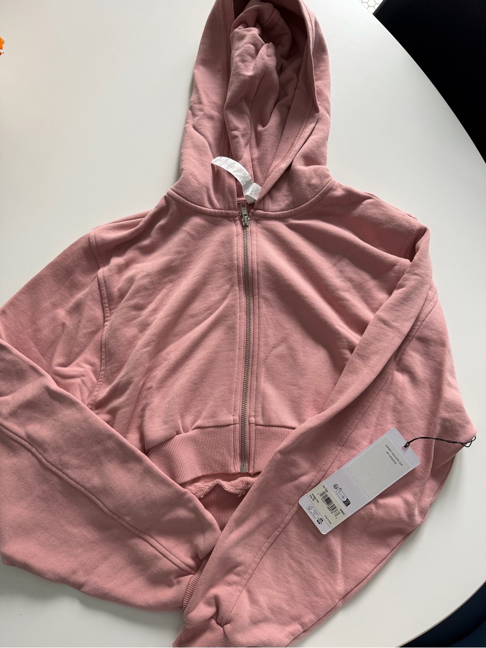 ALO Yoga Pink Zip-Up Hoodie Bomber Jacket